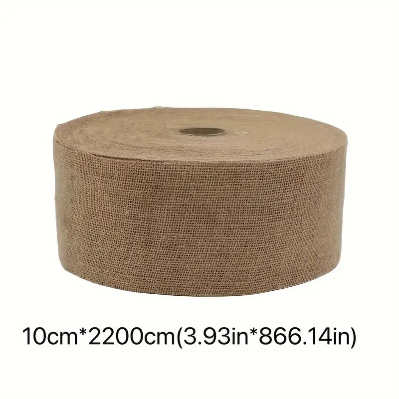 10cmx22m Burlap Jute Ribbon Roll